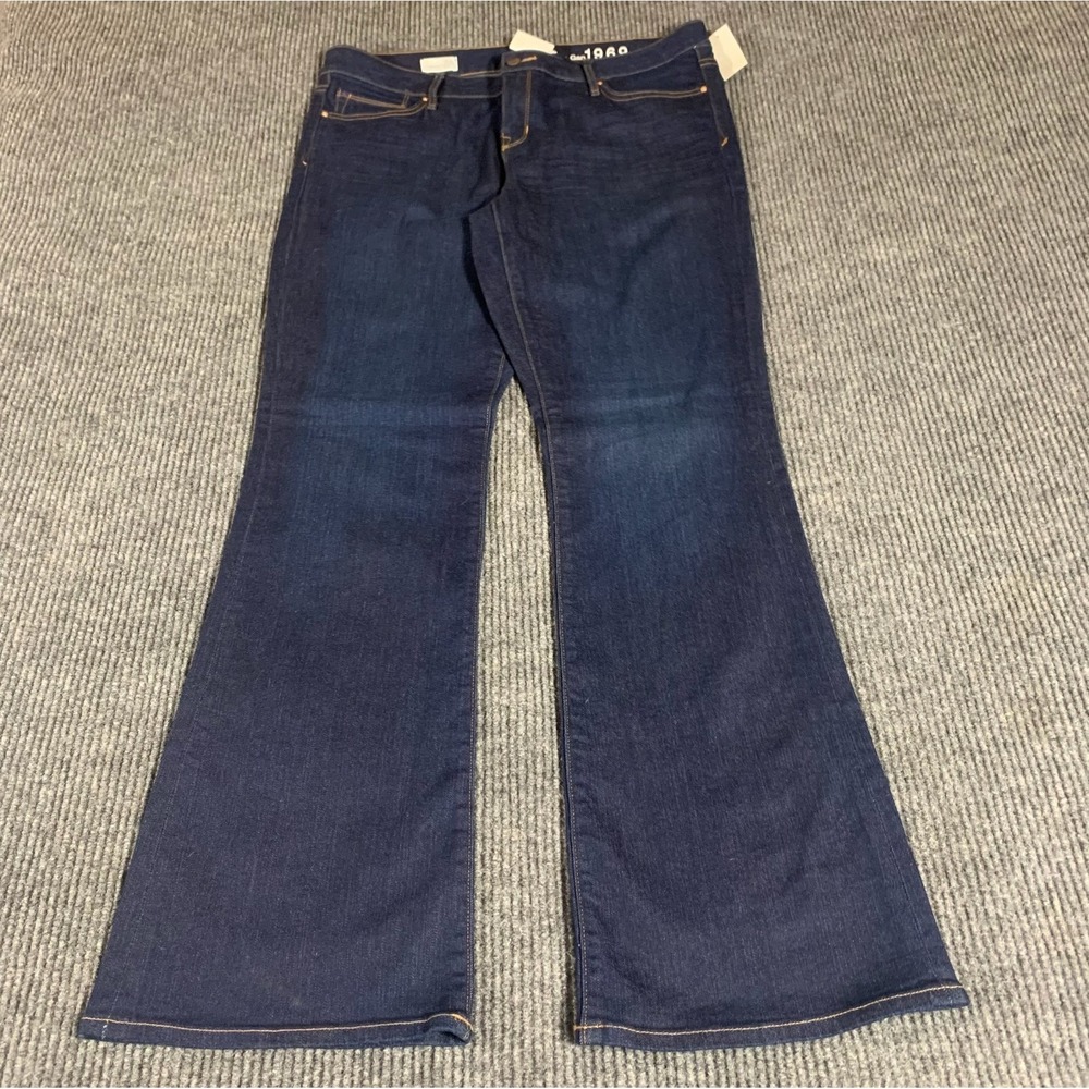 Gap Jeans Womens 33 Blue Denim Flare Perfect Bootcut 1969 Dark Wash 38x34 New‎